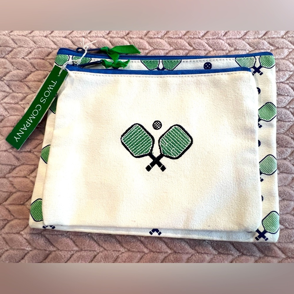Two's Company Pickleball Bag Set 2 Cloth Bags NWT